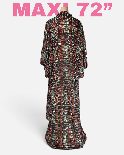 Stained Glass Fractal Caftan — Midnight