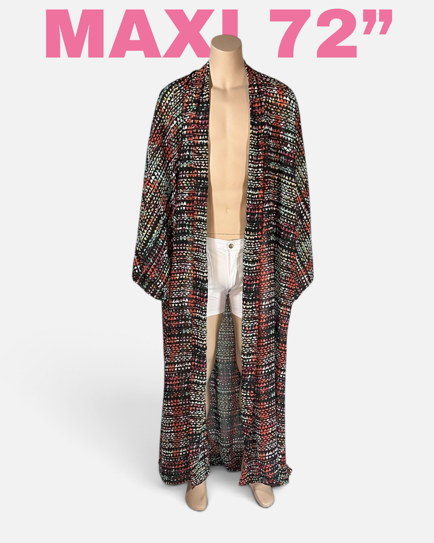 Stained Glass Fractal Caftan — Midnight