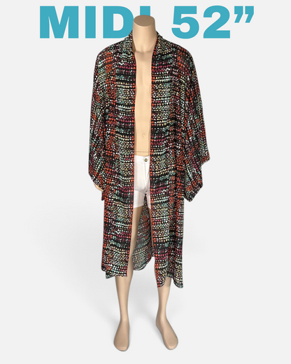 Stained Glass Fractal Caftan — Midnight