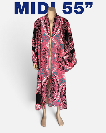 Sultan's Ember Caftan — Midnight Rose