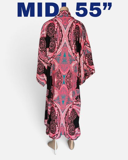 Sultan's Ember Caftan — Midnight Rose